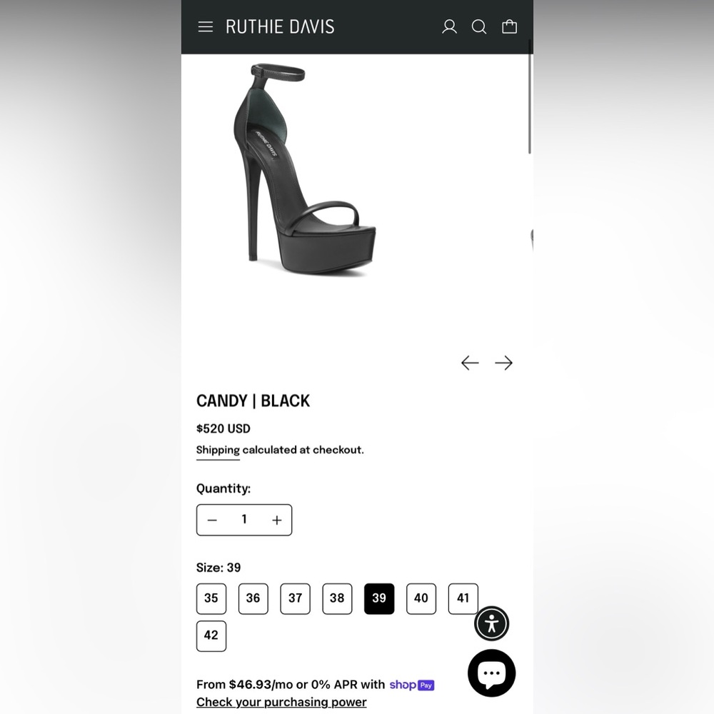 Ruthie Davis Black Platform Heels